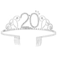 thumbnail image 1 of Birthday Party Headdress Rhinestone Tiara Crown Birthday Crown Hair Accessory, 1 of 9