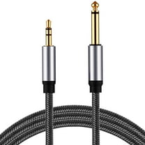 Kokiya 1/4 inch TS to 3.5mm TRS Cable 1/4 inch TS Mono to 1/8 inch TRS Stereo Cable for