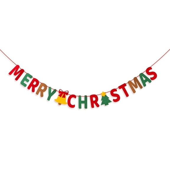 BCLBUSTE Christmas Banner - 4 Styles Adjustable Merry Christmas Banner, Perfect for Home, Office, Party Decor (9.8ft)