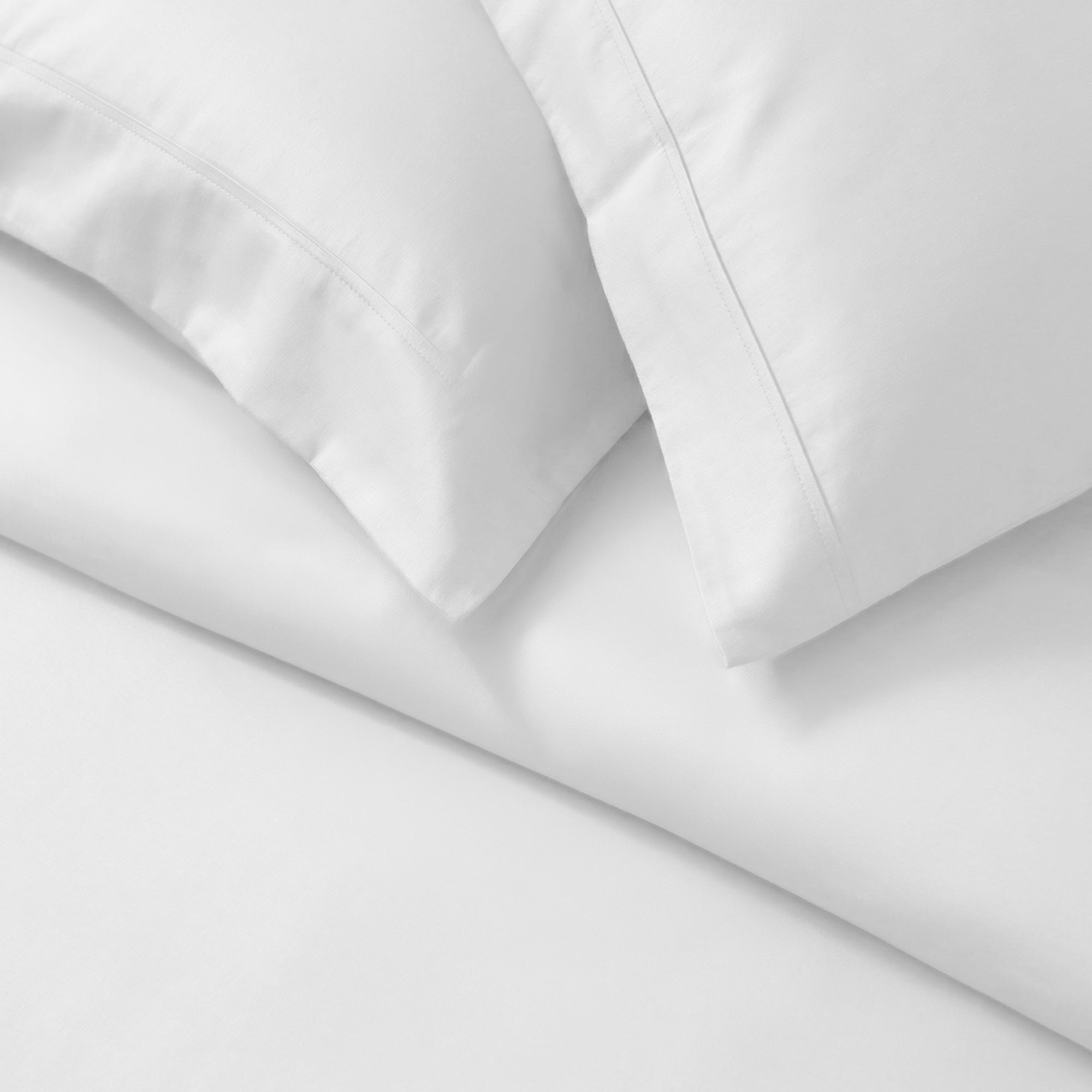Superior Cotton Blend 800 Thread Count Pillowcase Set of 2, King Size, White