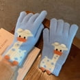 thumbnail image 1 of Guantes cálidos de dibujos animados con pantalla táctil para mujer, de invierno, gruesos, lindos, para parejas, para estudiantes, de lana tejida a prueba de frío, para montar a caballo con cinco dedos, 1 of 6