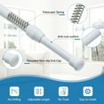 thumbnail image 3 of BEAMNOVA 6Pcs Tension Curtain Rod for Windows Cabinet Wardrobe Closet 28"-48" Adjustable, 1/2" Diameter, White, 3 of 10