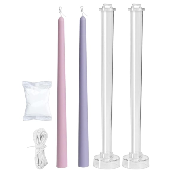 Moldes cónicos para velas Ruiao, 32,7 cm, policarbonato transparente, paquete de 2