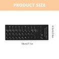 thumbnail image 2 of 10 Pcs Autocollants Clavier Fond Noir avec Lettrage Blanc Peau de Clavier, 2 of 9