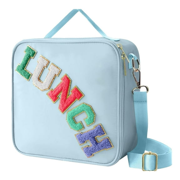 SUOKL Insulated Bag Personalized Preppy Lunch Box Lunch Bag For s s Toddlers， Embroidered Letter Face Outdoor Handheld Portable Insulated Aluminum Film Lunch Bag