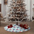 thumbnail image 4 of Bingfone Christmas Tree Skirt Mat Christmas Decoration Interior 30" -Tulips Flowers, 4 of 6