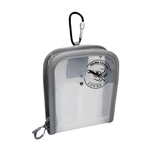 Almencla Boîte à Appâts Transparente Visuelle Double Fermeture Éclair Gris