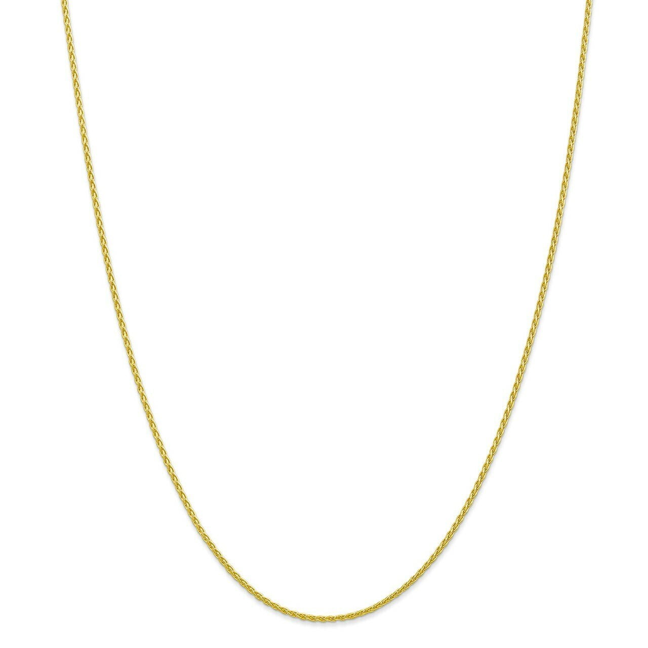 Lex & Lu 10k Yellow Gold 1.5mm Parisian Wheat Chain Bracelet or Necklace