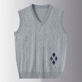 thumbnail image 4 of Riecok Knitted Vest for Men Sleeveless V Neck Pullover Sweaters Lightweight Solid Winter Tops with Pockets Gray L, 4 of 6