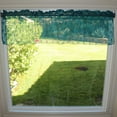 thumbnail image 3 of Floral Lace Window Valance 58 Inch Wide Teal, 3 of 3