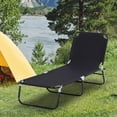 thumbnail image 2 of Folding Chaise Lounge Pool Chairs, Outdoor Sun Tanning Chairs with 5-Level Reclining Back, Steel Frame for Beach, Yard, Patio, Black, 2 of 18