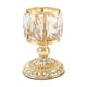 thumbnail image 2 of Juego de 2 candelabros de cristal dorado | Elegantes portavelas de hierro forjado y cristal transparente para bodas, fiestas y decoración del hogar | 15,5 cm de alto, 2 of 7