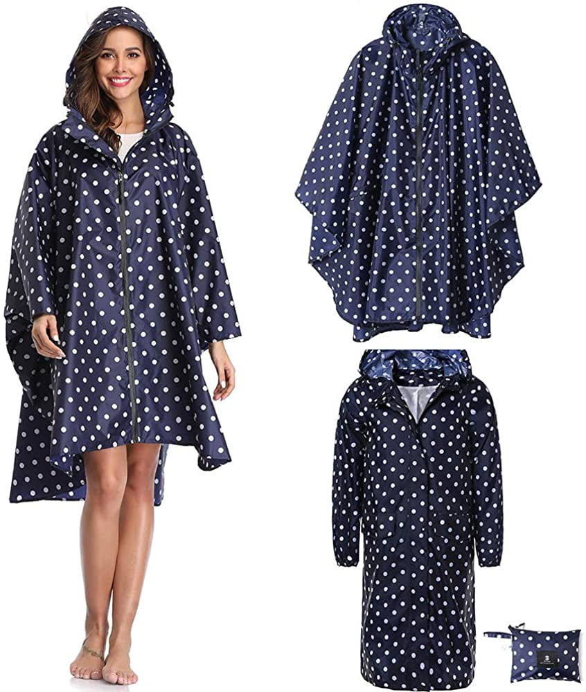 1 Plus Size Rain Poncho with 1 Long 