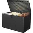thumbnail image 4 of 120 Gallon Outdoor Waterproof Storage Box, Lockable Resin Deck Box for Package Delivery, Garden Tools, and Patio Furniture with Multi-Functional Design & All-Weather Protection, 4 of 8