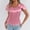 Pink, variant on YHAJDS Plain Tshirts for Women Short Sleeve Round Neck Loose Solid Color Pullover Summer Tee