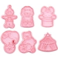 thumbnail image 1 of 6pcs Circums Emporte-Pièce Circus Fondant Moules en Plastique Outils de Cuisson de Cuisine, 1 of 7