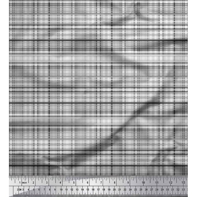 Soimoi Rayon Fabric Plaid Check Print Fabric by Yard 56 Inch Wide