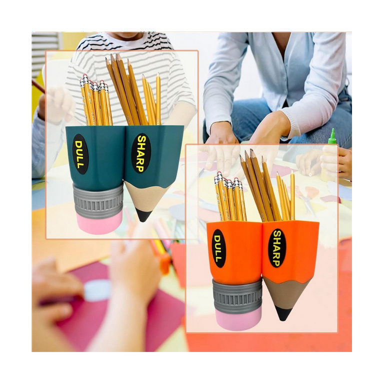 Sharp-dull Pencil Holder, Cute Pencil Storage Organizer,colorful Pencil  Container Desktop Accessories For Teachers Students Gifts