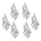thumbnail image 1 of Paquete de 6 colgantes de plumas grandes y vívidos vintage de la colección de colgantes de plumas de metal para la fabricación de joyas, ajuste a mano Blanco plateado Soledad Colgantes del encanto de plumas grandes, 1 of 10