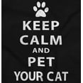 thumbnail image 2 of Keep Calm Pet Your Cat Kitty Lovers Plus Size Crewneck Graphic Tee Shirt Brisco Brands 5X, 2 of 5