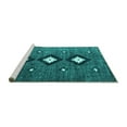 thumbnail image 2 of Ahgly Company Machine Washable Indoor Rectangle Abstract Turquoise Blue Contemporary Area Rugs, 8' x 10', 2 of 4