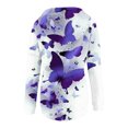 thumbnail image 4 of Women Hoodies Clearance V-Neck Pullover Hoodies Tie-Dye Sweatshirts Drawstring Long Sleeve Tops, 4 of 6