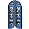 thumbnail image 2 of We Unlock Cell Phones Windless Feather Business Flag 10 x 2.5 Foot Advertising Flutter Flag, 2 of 3