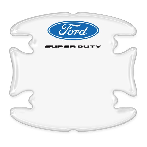 iPick Image for Ford Super-Duty Universal Car Door Handle Cup Protector Clear Decal Stickers, Pair, Official Licensed