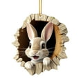 thumbnail image 2 of yotijay 5xEaster Bunny Pendant Gift Easter Day Hanging Sign for Home Door Party C, 2 of 9