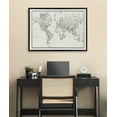 thumbnail image 5 of Kate and Laurel Sylvie Vintage Black and White World Map Framed Canvas Wall Art by The Creative Bunch Studio, 28x38 Black, Travel-Inspired Art for Wall, 5 of 6