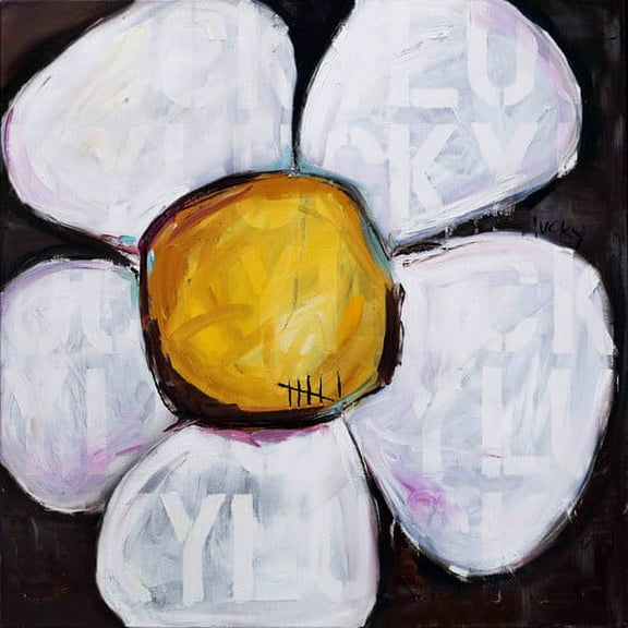 Marmont Hill "Lucky Daisy" by Tori Campisi Painting Print on Canvas