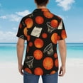 thumbnail image 7 of Basketball And Hoops Men'S 3d Print Casual Button Down Shirts, Novelty Hawaiian Short Sleeves 2xl, 7 of 7