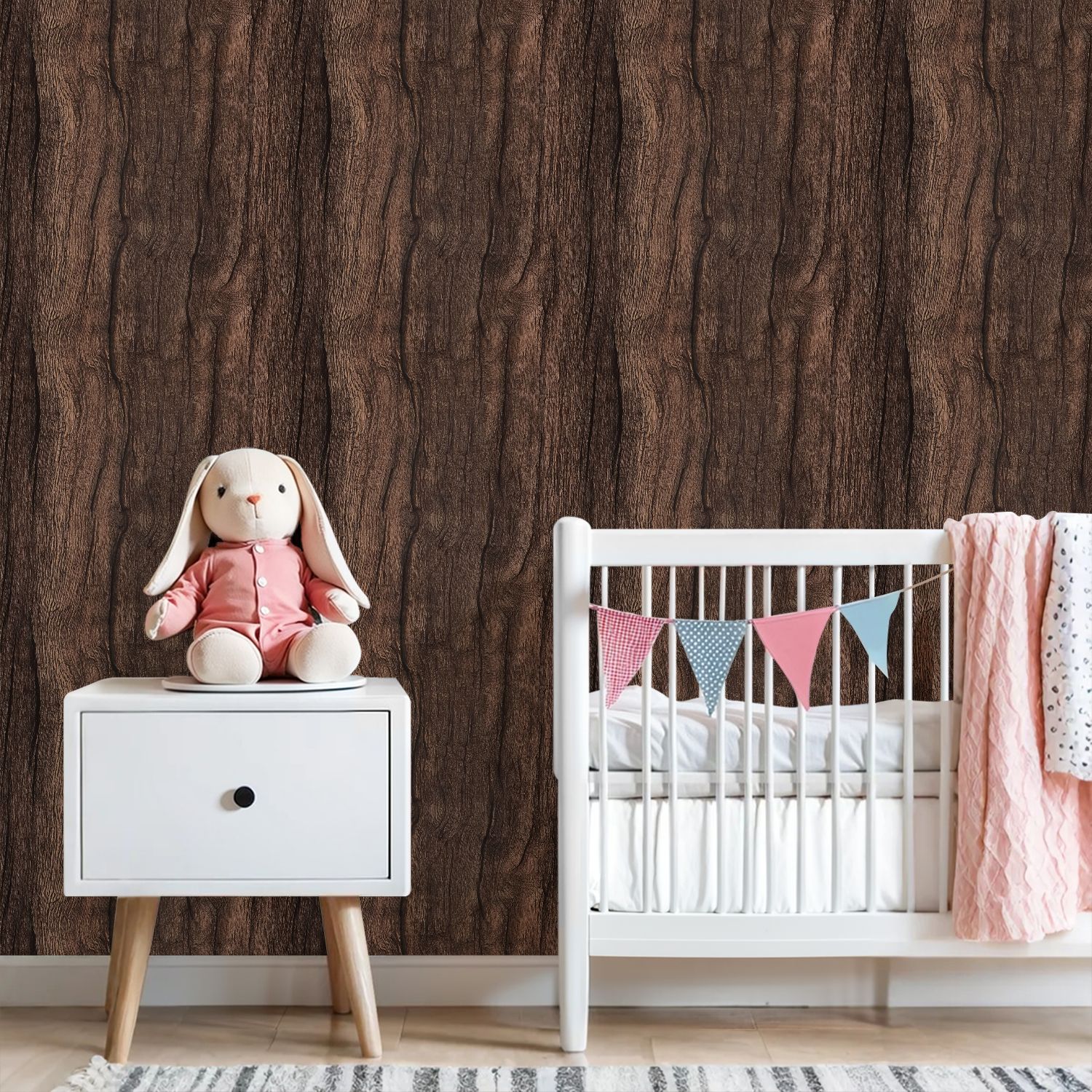 Peel and Stick Wallpaper 23.6in x 9.8ft Dark Brown Natural Wood Grain Texture Deep Lines Rustic Contact Paper Vinyl Waterproof Self Adhesive Wall Paper for Shelf Cabinet Hunting Cabin
