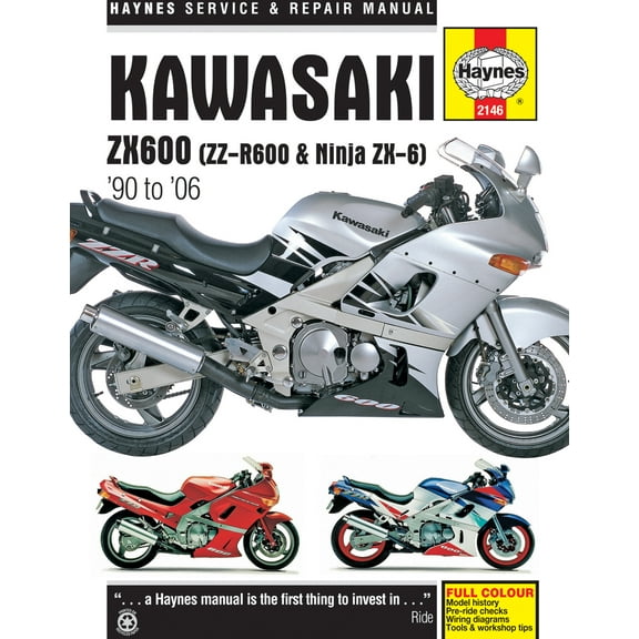 Kawasaki ZX600, ZZ-R600 & Ninja ZX-6 (90-06) Haynes Repair Manual ^
