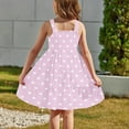 thumbnail image 5 of Maean Girls Sleeveless Dress Polka Dot Printed Summer Flowy Sundress Kids Crew Neck Dresses with Pockets, 5 of 7