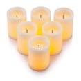 thumbnail image 4 of Flameless Flickering LED Candles 3" X 4" with 10-Key Remote Control Timer Classic Pillar Optical Fiber Wick Real Wax Battery Operated Candl, 4 of 6