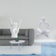 thumbnail image 2 of Estatua de gesto de roca, figura abstracta de lector, estatua de pensador, figura humana, artesanía en resina, ideal para familias, oficinas y decorac, 2 of 8