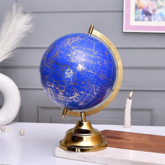 Globe Éducatif avec Base en Métal Lourd et Métal, Décoration Maison, Globe Politique, Bureau, pour Enfants et Étudiants, 8 Pouces, pour Apprentissage des Enfants et Étudiants, Lot de 1