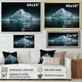 thumbnail image 4 of Designart "Blue Iceberg Silent Resilience" Landscapes Floater Framed Canvas Wall Art, 4 of 7