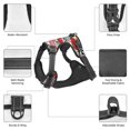 thumbnail image 3 of Vsdgher Cute Cars Pattern Dog Harness,No Pull Pet Harness with Soft Padded Handle,Adjustable Reflective Vest with 2 Buckles,4 Slide Buckles,S-XL Large, 3 of 5
