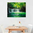 thumbnail image 3 of Wuche  all Art Tropical Beautiful Waterfall Prints Light Green Forest Natural Landscape Picture Canvas Paintings Creek Scenery Spring for Home Wall Decor Artwork, 3 of 5