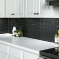 thumbnail image 6 of FASÄDE Crescent Decorative Vinyl Backsplash Panel in Matte Black (6X6 Inch Sample), 6 of 7