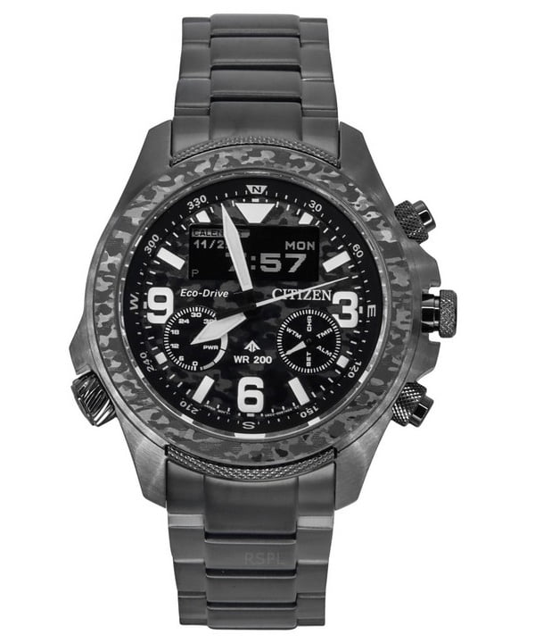 Citizen Attesa Eco-Drive Black Dial Men's Watch CB3045-61E