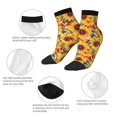 thumbnail image 3 of Goofa Colorful Bohemian Sunflower Pattern Non Slip Socks with Grips for Elderly, Crew Socks Yoga Hospital Socks Cushioned Sole Gripper Socks for Men Women, 3 of 5