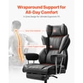 thumbnail image 2 of VEVOR Executive Office Chair High Back Chair Footrest & Removable Armrests Black, 2 of 9