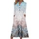 thumbnail image 2 of ICHUANYI Clearance Fashion Women Casual Sexy Round Neck Printing Summer Short Sleeve Pockets Dress(Light Blue, S) ICHUANYI WER2023081206440, 2 of 5