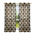 thumbnail image 6 of Yayeee Window Curtains Light Filtering 63"x42" Grommet Panel Pair Home Living Room Decor, Black Geometric, 6 of 7