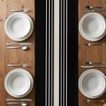 thumbnail image 4 of Black Beige Striped Table Runner 108 Inches Long,Modern Farmhouse Retro Lines Cotton Linen Table Runners Dresser Scarves,Decorative Tabletop Scarf Furniture Cover for Home Dinner Party 13"x108", 4 of 8