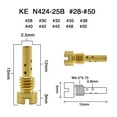 thumbnail image 6 of 10Pcs Carburetor Slow Jet for Keihin CV Fce Carb Durable Style A, 6 of 8