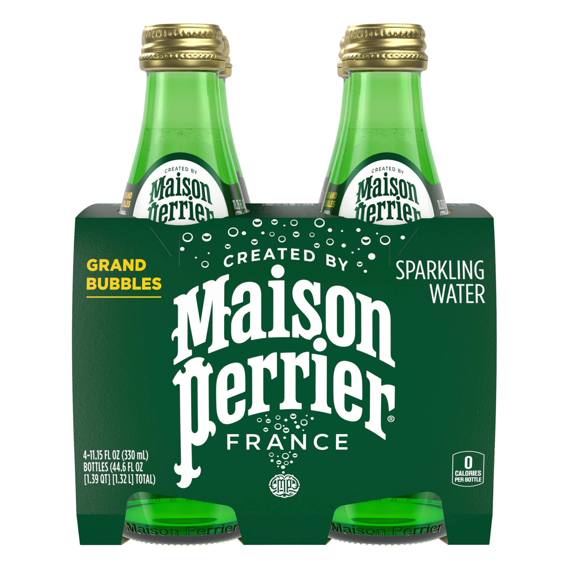 Maison Perrier Ultimate Unflavored Sparkling Water 4 Pack 11.15 fl oz Glass Bottles 44.636 fl oz